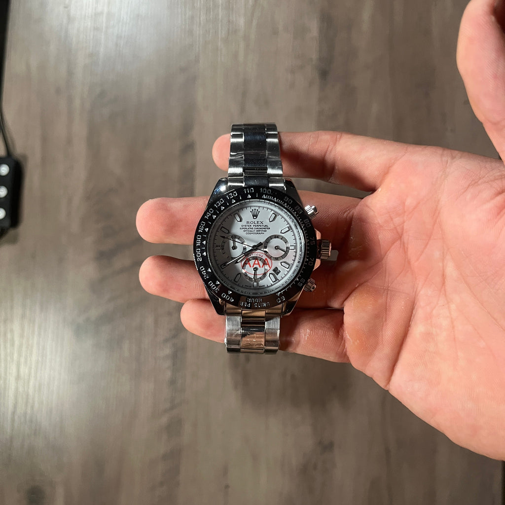 Reloj Blanco Pista – Estilo Daytona