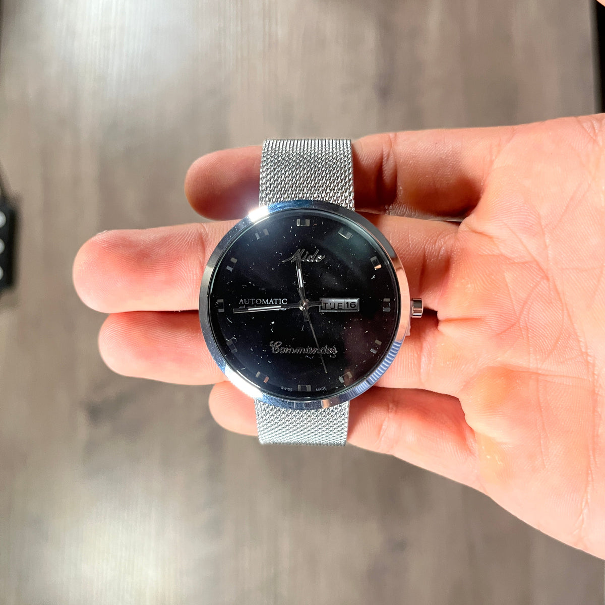 Reloj Plata Nocturna – Estilo Commander