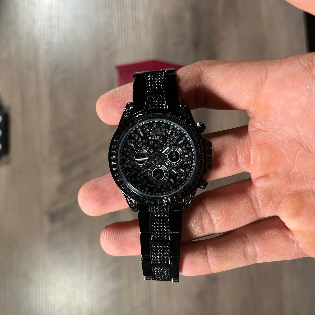 Reloj Full Black Iced – Estilo Daytona