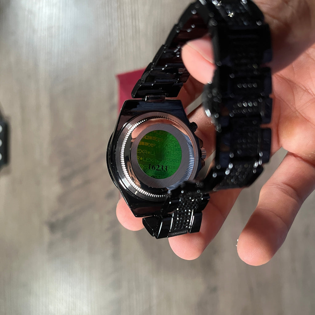Reloj Full Black Iced – Estilo Daytona