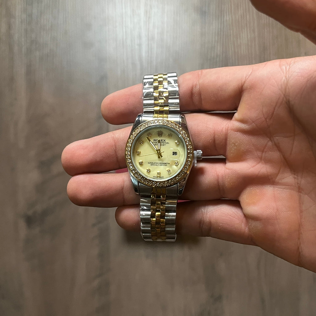 Reloj Dorado Bicolor – Estilo Datejust - Mujer