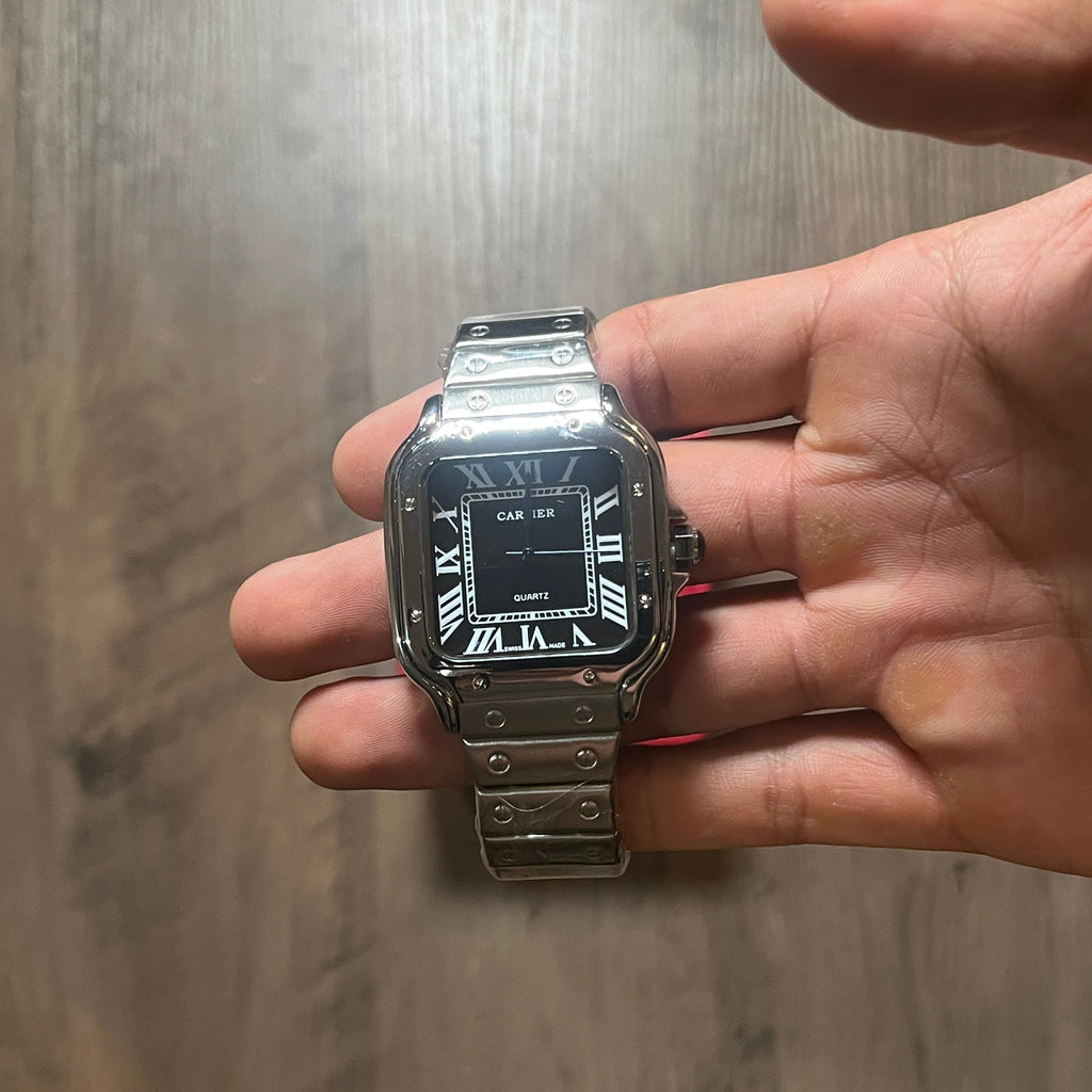 Reloj Noir Acero – Estilo Santos