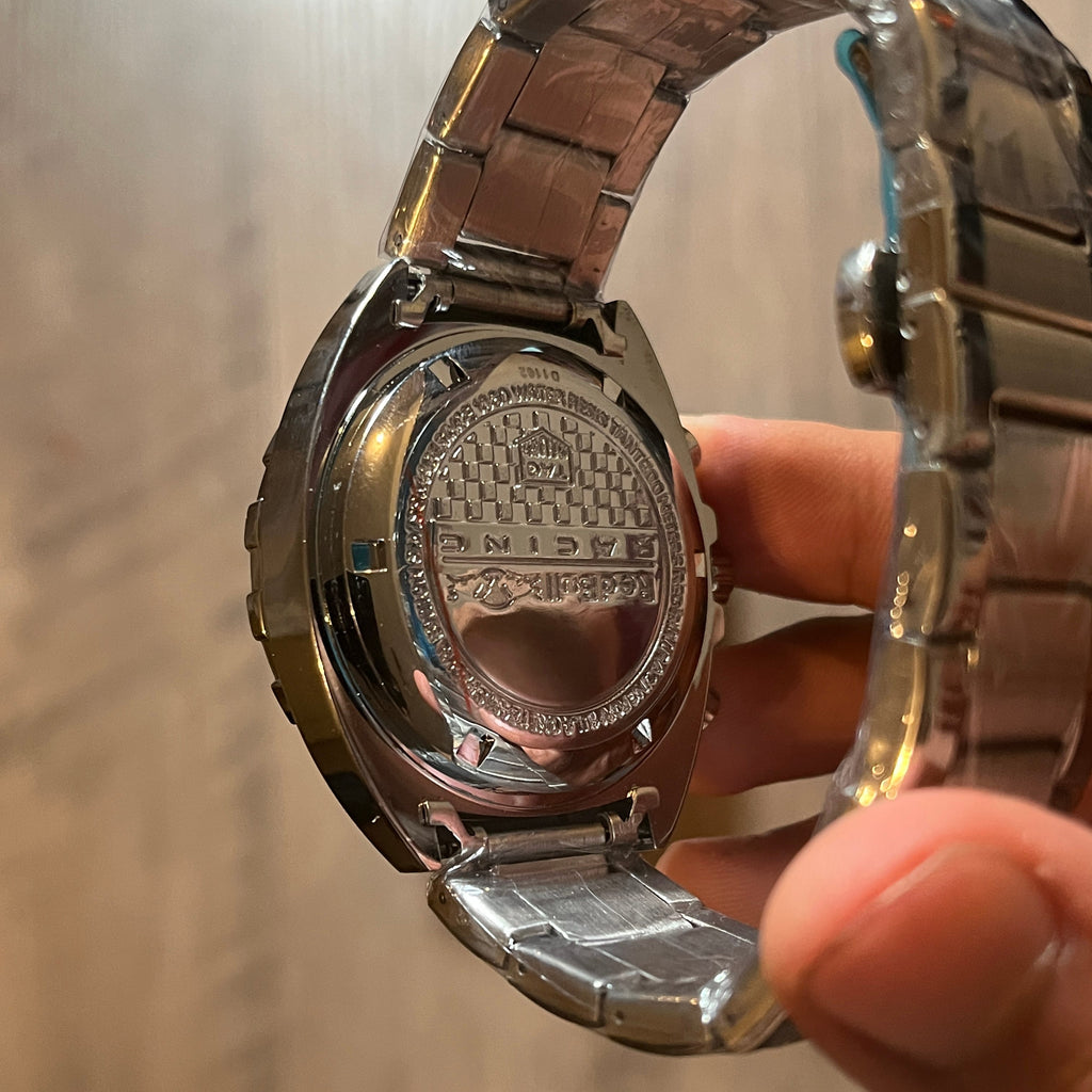 Reloj Plata Rojo Racing – Estilo Formula 1