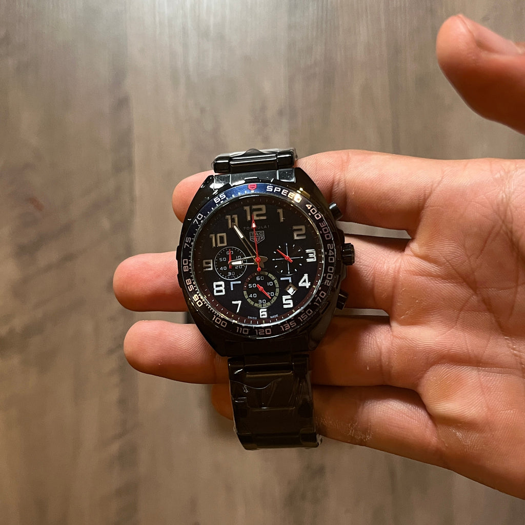 Reloj Negro Azul Medianoche – Estilo Formula 1