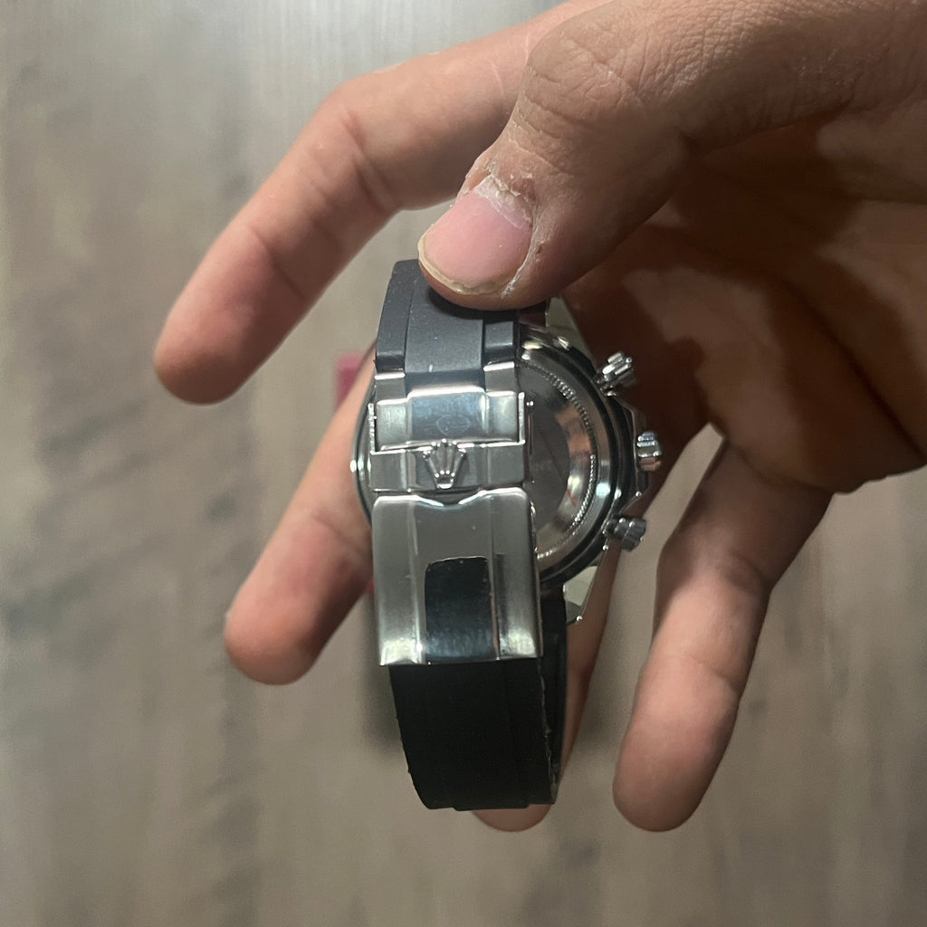 Reloj Plata Blanco Cronógrafo – Estilo Daytona