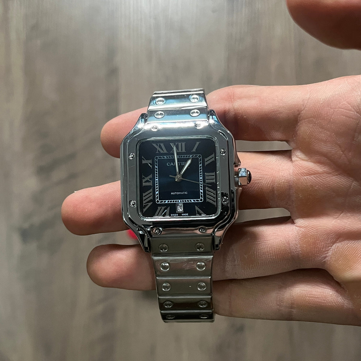 Reloj Azul Acero Clásico – Estilo Santos