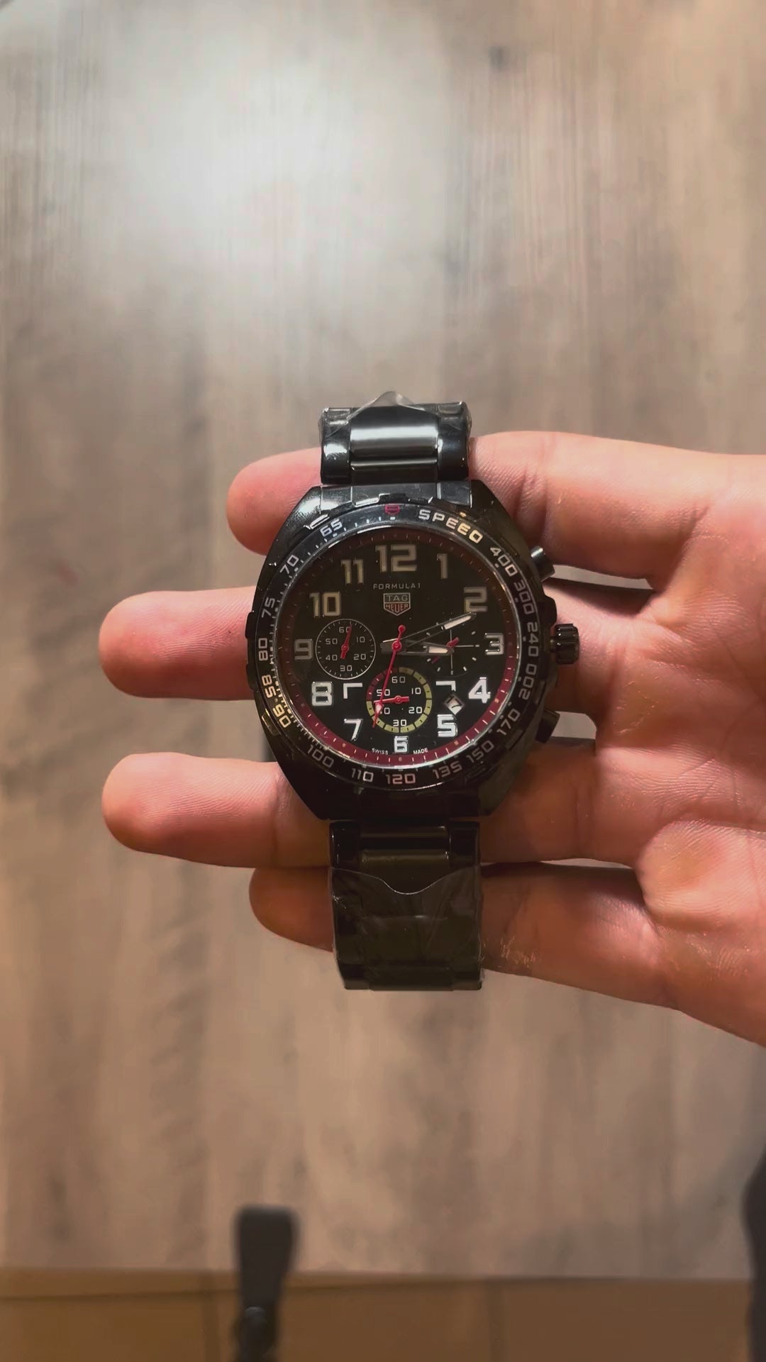 Reloj Negro Rojo Racing – Estilo Formula 1