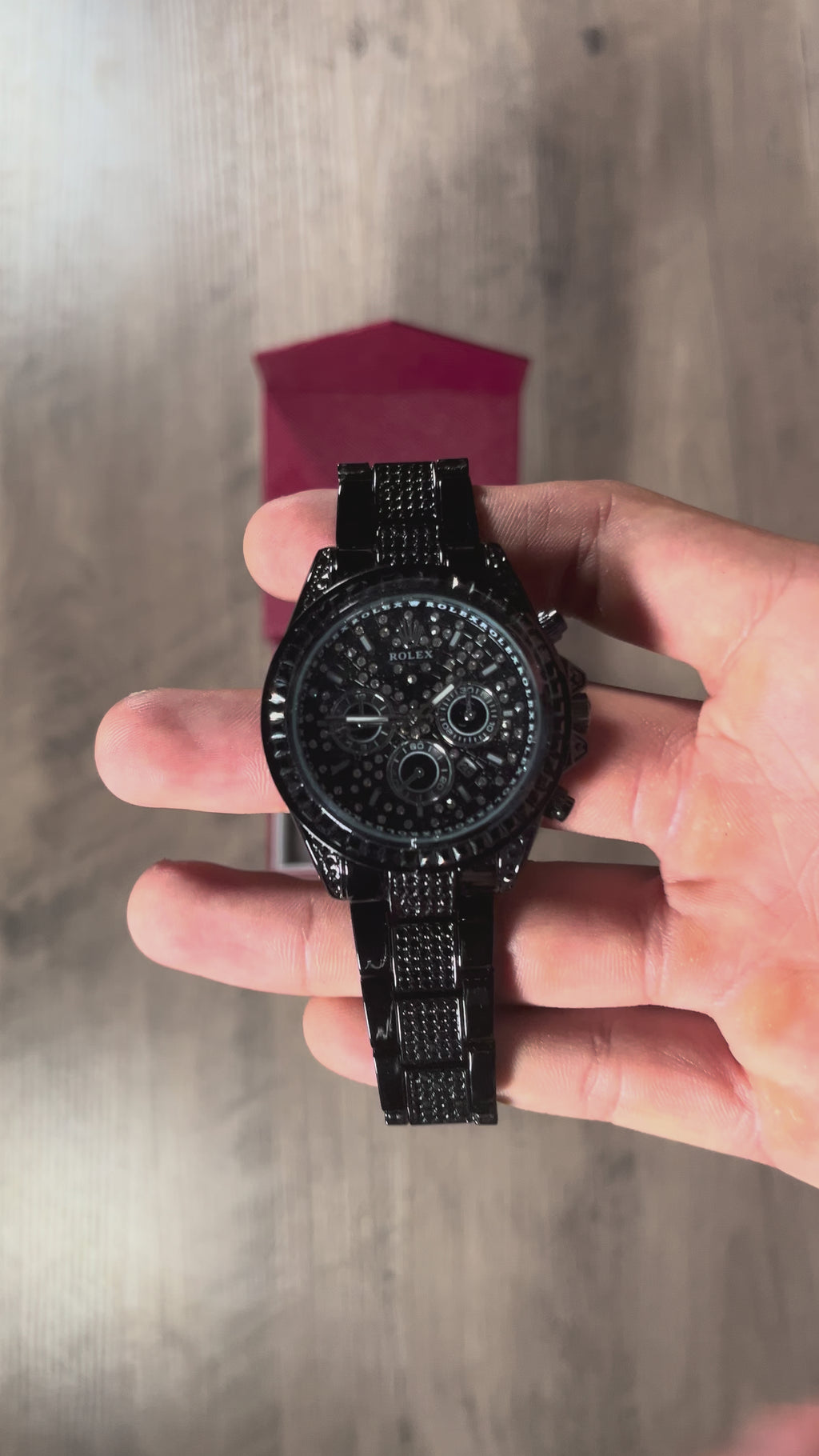 Reloj Full Black Iced – Estilo Daytona
