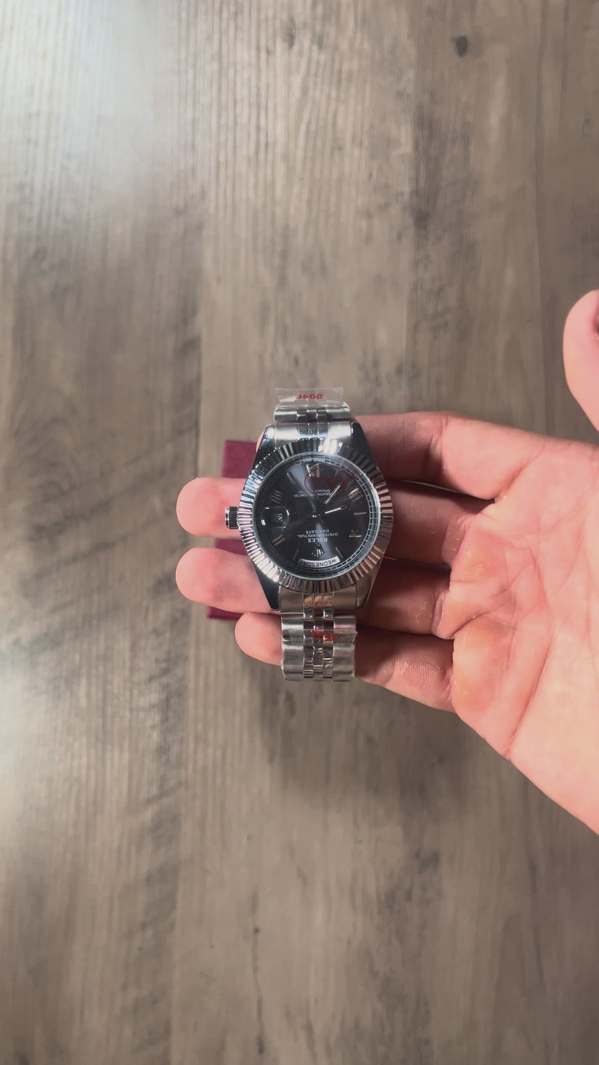 Reloj Medianoche Acero – Estilo Day-Date