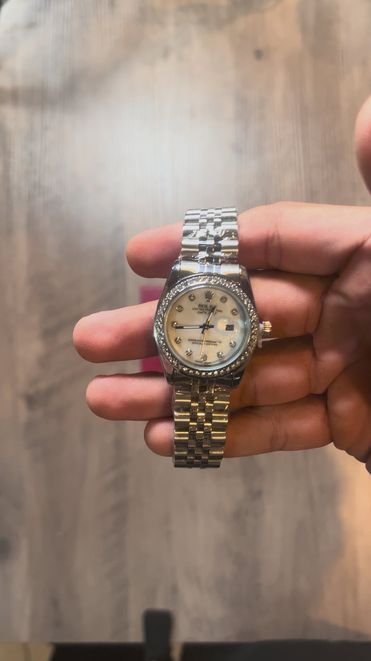Reloj Perla Brillante – Estilo Datejust - Mujer