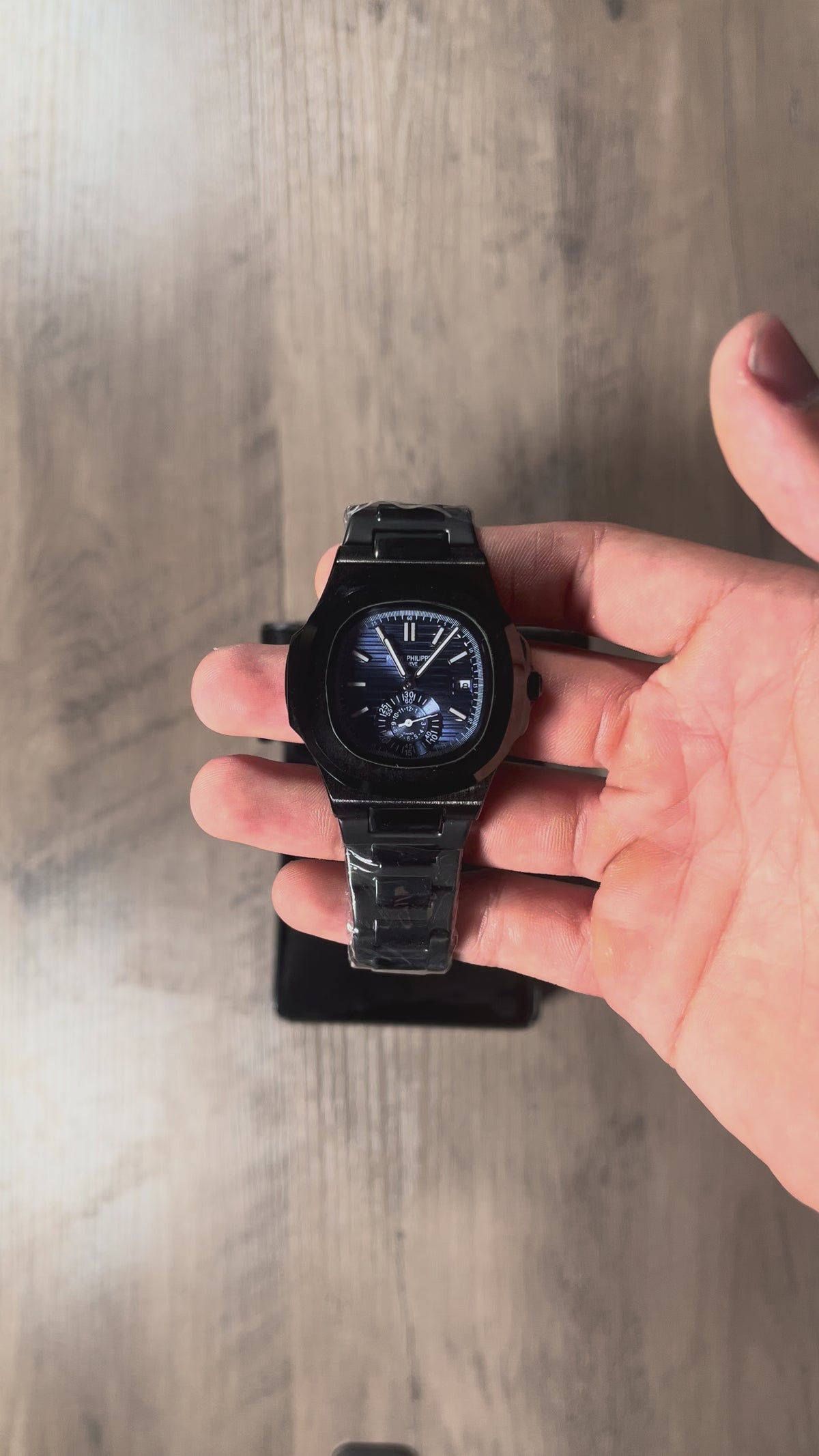 Reloj Azul Medianoche – Estilo Nautilus