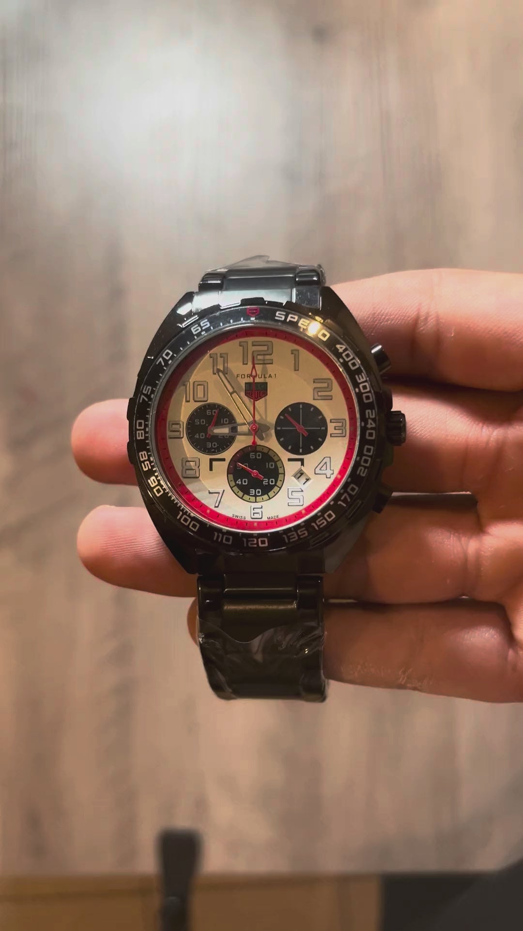Reloj Negro Rojo Racing – Estilo Formula 1