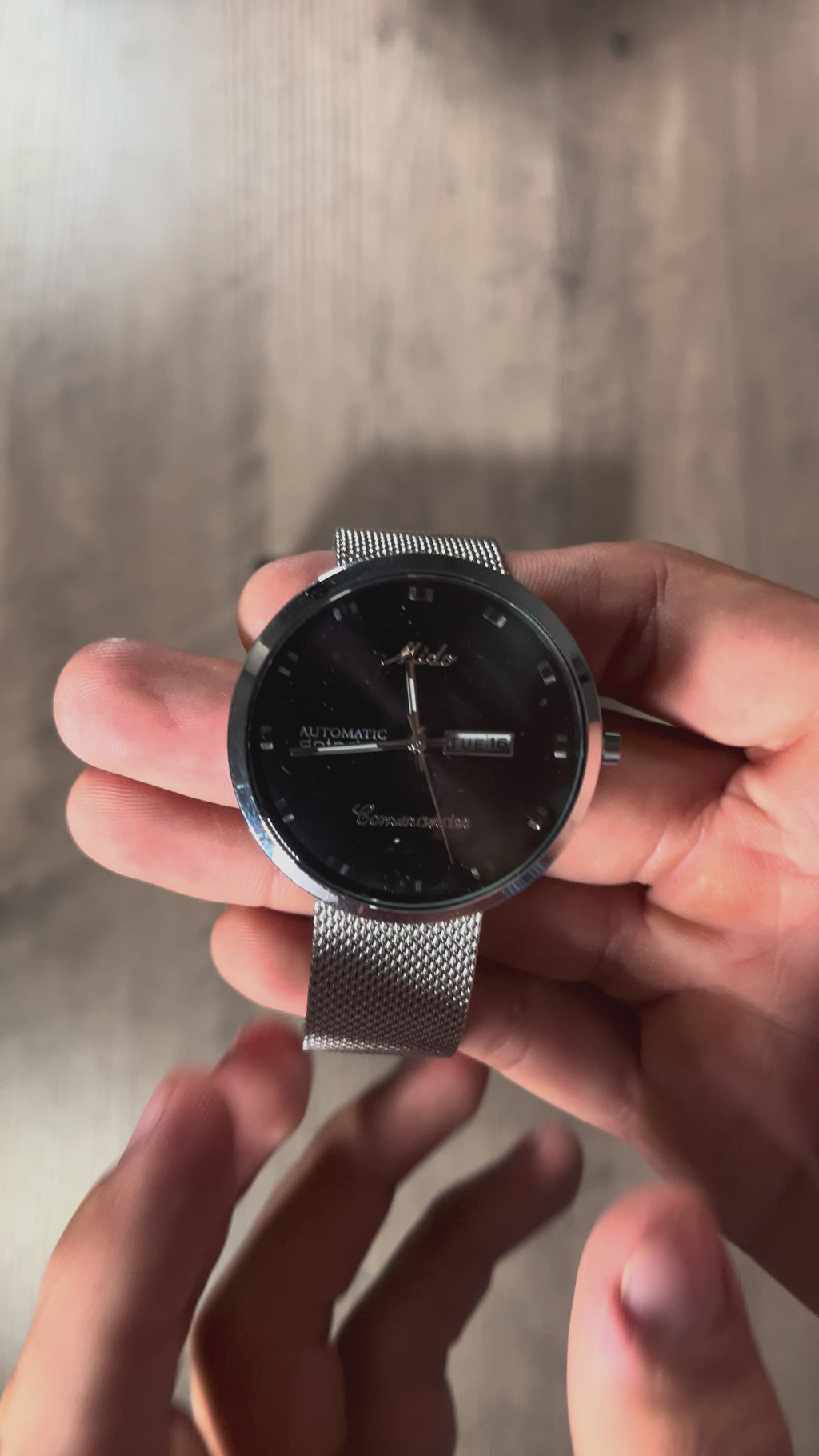 Reloj Plata Nocturna – Estilo Commander